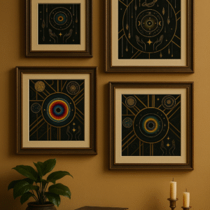 Modern Geometry – 4er-Set minimalistischer Poster